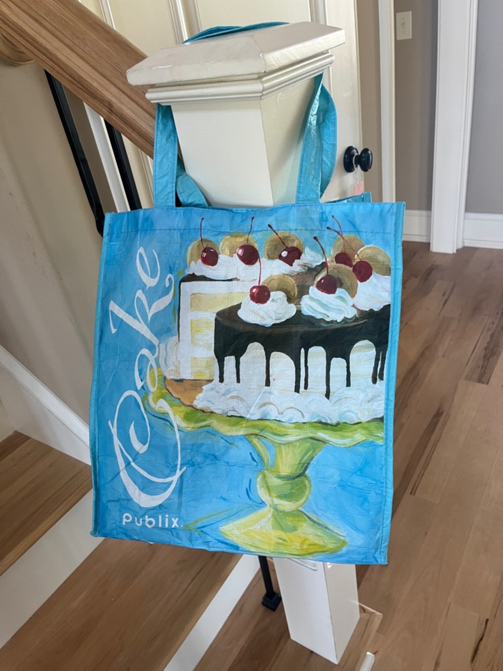 Birthday Anniversary Shower Cake Tote Gift Bag Plastic Reusable